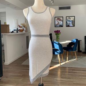 Anthropologie asymmetrical stripe dress S